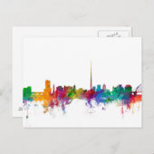 Dublin Ireland Skyline Postkarte (Vorne/Hinten)