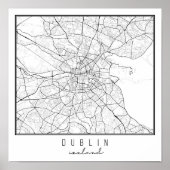 Dublin Ireland Street Map Poster (Vorne)