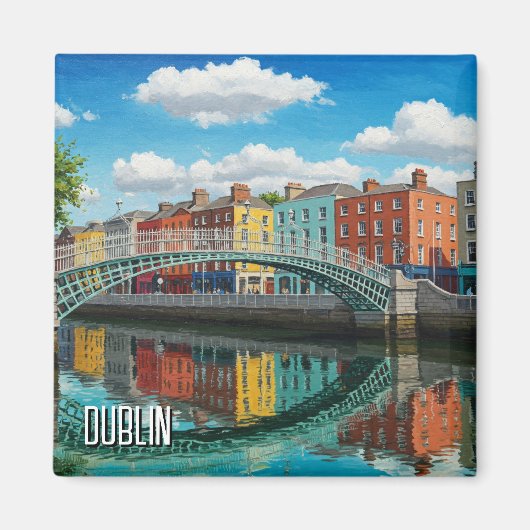 Dublin Ireland Travel Magnet (Vorne)