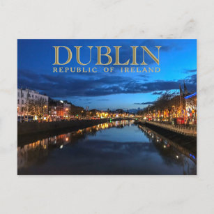 Dublin Ireland Travel Postcard Postkarte