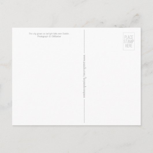 Dublin Ireland Travel Postcard Postkarte (Rückseite)