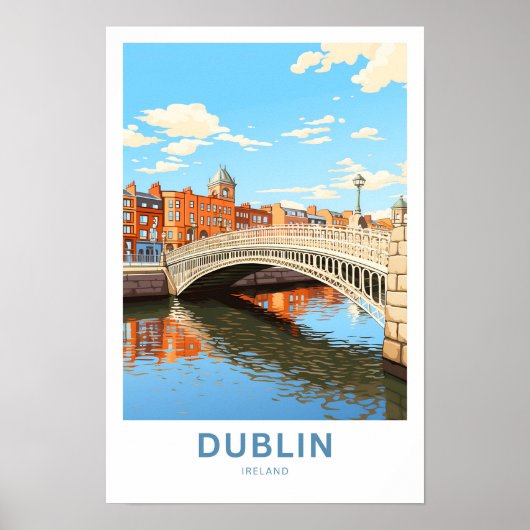 Dublin Ireland Travel Print Poster (Vorne)