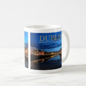 Dublin Ireland Twilight Kaffeetasse (VorderseiteRechts)