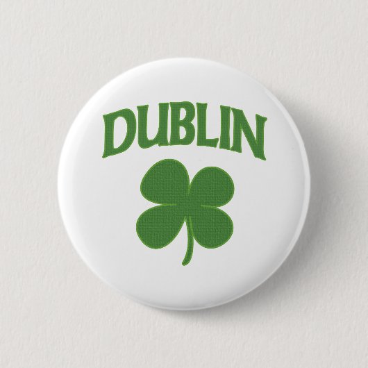 Dublin-Iren-Kleeblatt Button (Vorderseite)
