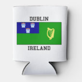 Dublin, irische Flagge Dosenkühler (Vorderseite)