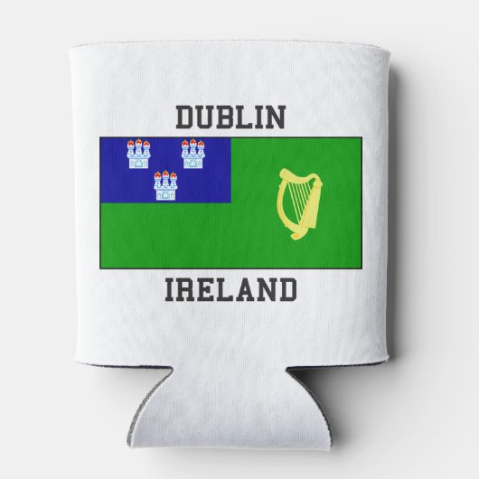 Dublin, irische Flagge Dosenkühler (Rückseite)