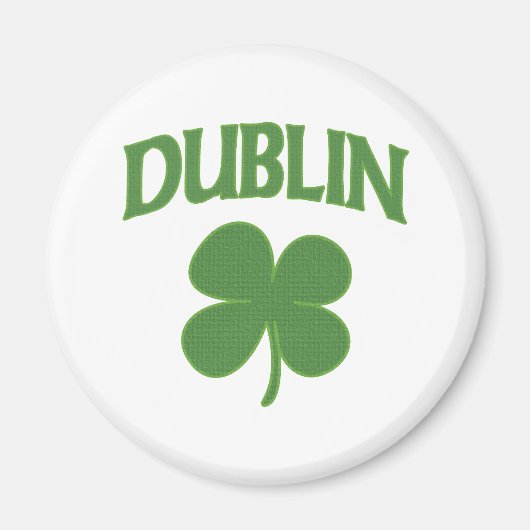 Dublin-irisches Kleeblatt Magnet (Vorne)