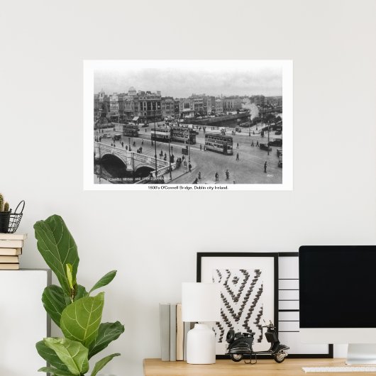 Dublin Irland 1930er Guinness-Barge auf Liffey Poster (Heimbüro)