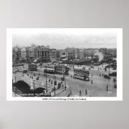 Dublin Irland 1930er Guinness-Barge auf Liffey Poster