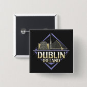 Dublin Irland Button (Vorne & Hinten)