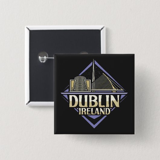 Dublin Irland Button (Vorne & Hinten)