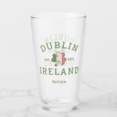 Dublin Irland Est. 988 St. Patrick's Day Beer Glas (Rückseite)