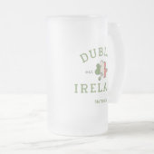 Dublin Irland Est. 988 St. Patrick's Day Mattglas Bierglas (VorderseiteRechts)