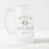 Dublin Irland Est. 988 St. Patrick's Day Mattglas Bierglas (Links)