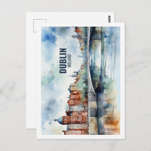 Dublin Irland Fantastischer Reiseplatz Postkarte (Vorne/Hinten)