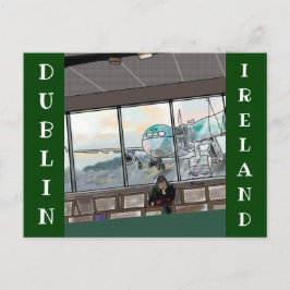 Dublin Irland Flughafen Postkarte