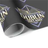 Dublin Irland Geschenkpapier (Rolleneckpunkt)