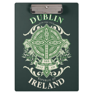 Dublin Irland Irische Keltische Kreuz Klemmbrett