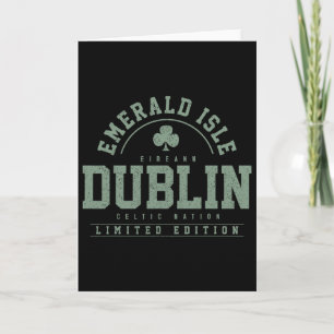 Dublin Irland Kleeblatt Irischer St. Patricks Tag Karte