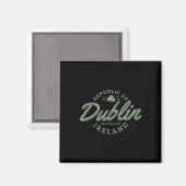 Dublin Irland Kleeblatt Irischer St. Patricks Tag Magnet (Vorderseite/Rückseite)