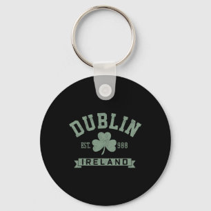 Dublin Irland Kleeblatt Irischer St. Patricks Tag  Schlüsselanhänger