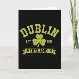 Dublin Irland Kleeblatt Klee Klee Blatt Design Karte