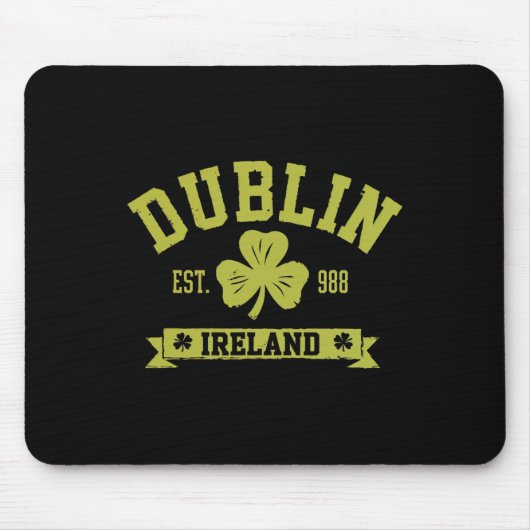 Dublin Irland Kleeblatt Klee Klee Blatt Design Mousepad (Vorne)