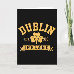 Dublin Irland Kleeblatt Shamrock Est 988 St Pat Karte