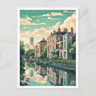 Dublin Irland Kunst Reise Ort Illustration Postkarte