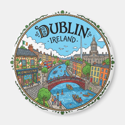 Dublin Irland Magnet (Vorne)