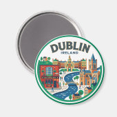 Dublin Irland Magnet (Vorderseite/Rückseite)