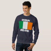 Dublin, Irland mit irischer Flagge Sweatshirt (Vorne ganz)