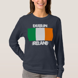 Dublin, Irland mit irischer Flagge T-Shirt