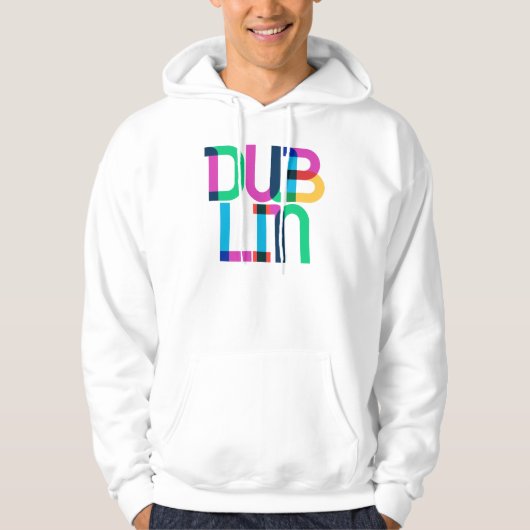 Dublin Irland Pop Art Letters Hoodie (Vorderseite)