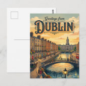 Dublin Irland Postkarte (Vorne/Hinten)