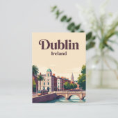 Dublin Irland Postkarte (Stehend Vorderseite)