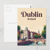 Dublin Irland Postkarte (Vorne/Hinten)