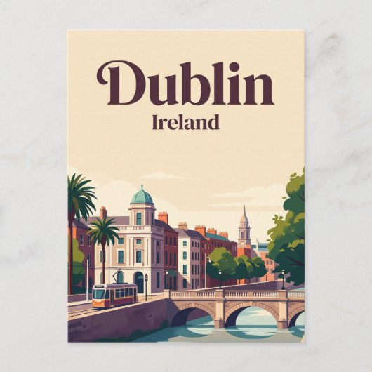 Dublin Irland Postkarte (Vorderseite)