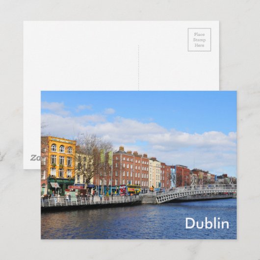 Dublin. Irland Postkarte (Vorne/Hinten)