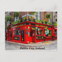 Dublin Irland Pub & Cobblestone Street Postkarte