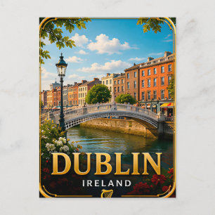 📍 Dublin Irland Reise Andenken Für Stadt Reise Postkarte