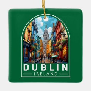 Dublin Irland Reise Kunst Vintage Keramikornament