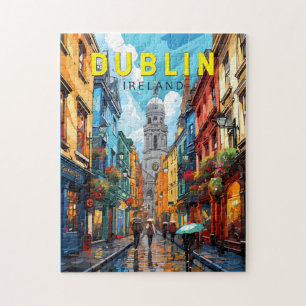 Dublin Irland Reise Kunst Vintage Puzzle