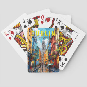 Dublin Irland Reise Kunst Vintage Spielkarten