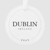 Dublin, Irland Simple International Travel Custom Ornament (Vorderseite)