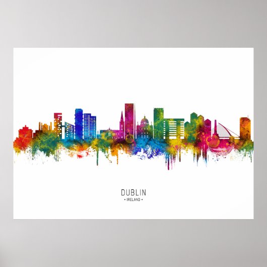 Dublin Irland Skyline Poster (Vorne)