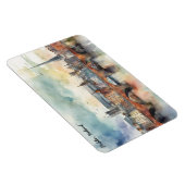 Dublin Irland Stadt Silhouette Aquarellmalerei Magnet (Rechte Seite)