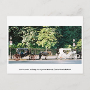 Dublin Irland, Stephens Green Horse Waggons Postkarte