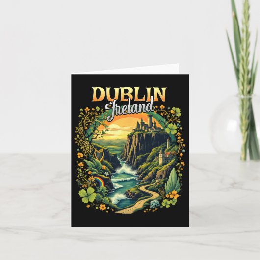 Dublin Irland Urlaubsreise Reisen Irland Souvenir Karte (Vorderseite)