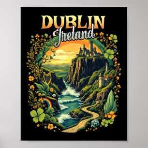 Dublin Irland Urlaubsreise Reisen Irland Souvenir Poster
